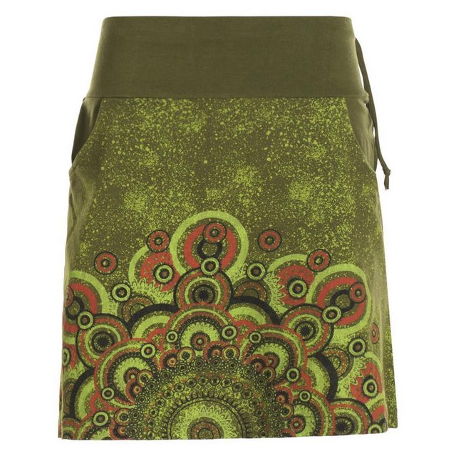 Vishes Minirock Kurzer Baumwoll-Rock Taschen-Rock Mini-Rock großes Mandala günstig online kaufen