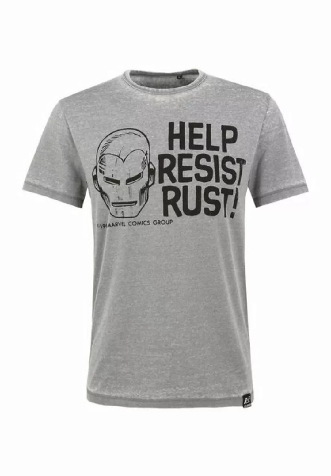 Recovered T-Shirt Marvel Help Resist Rust Light Grey GOTS zertifizierte Bio günstig online kaufen