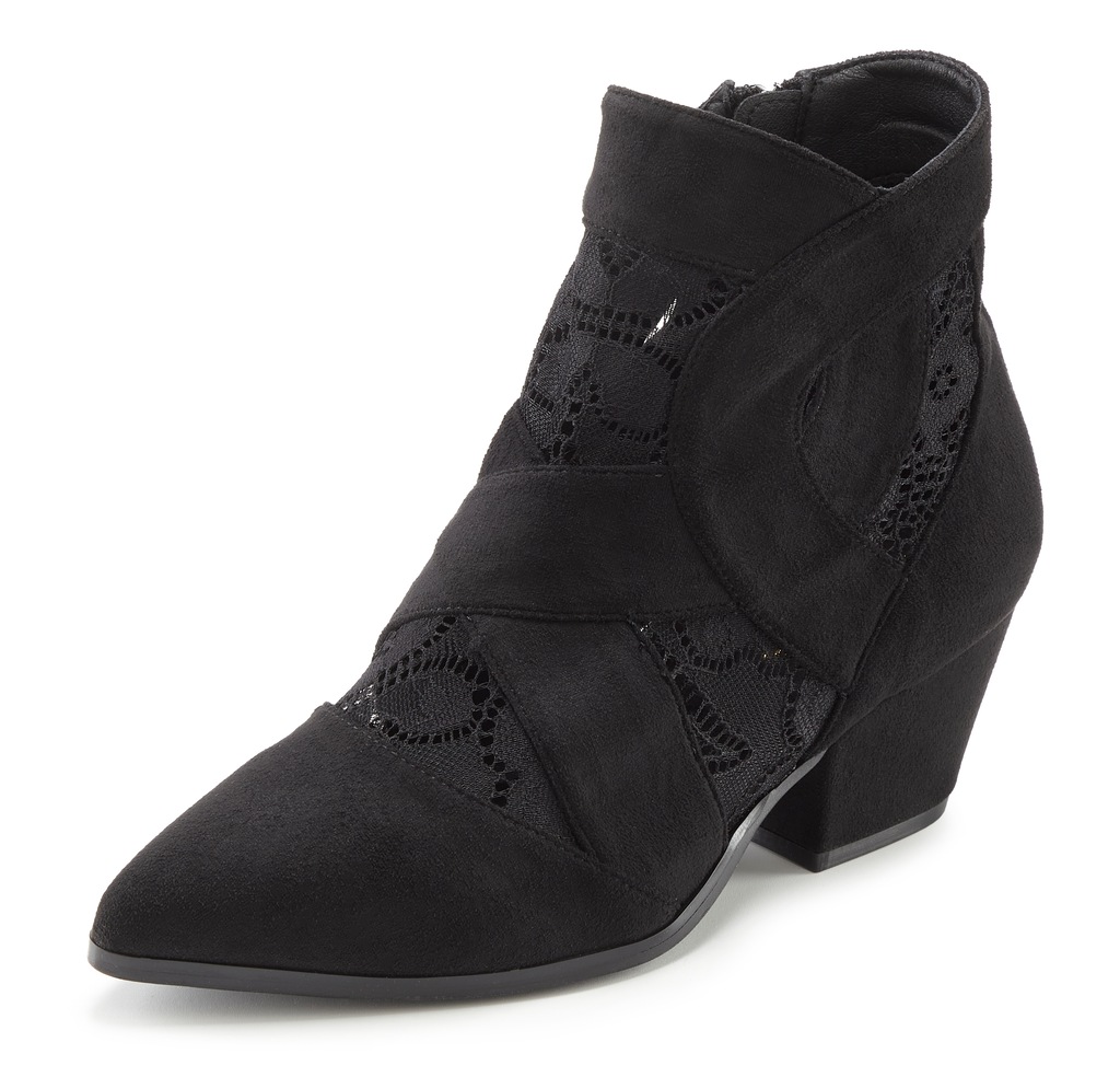 LASCANA Stiefelette, mit Spitze & bequemen Blockabsatz, Cowboy Boots, Weste günstig online kaufen