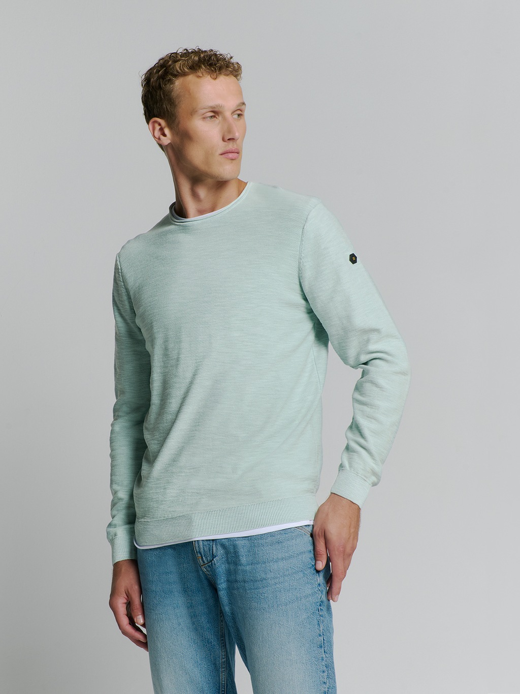 NO EXCESS Rundhalspullover "No Excess Pullover mit Rundhalsausschnitt" günstig online kaufen