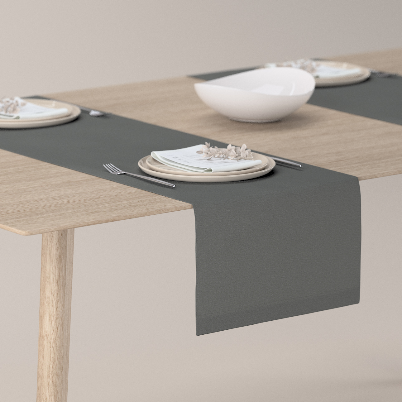 Tischläufer, grau, 40 x 130 cm, Quadro (136-14) günstig online kaufen