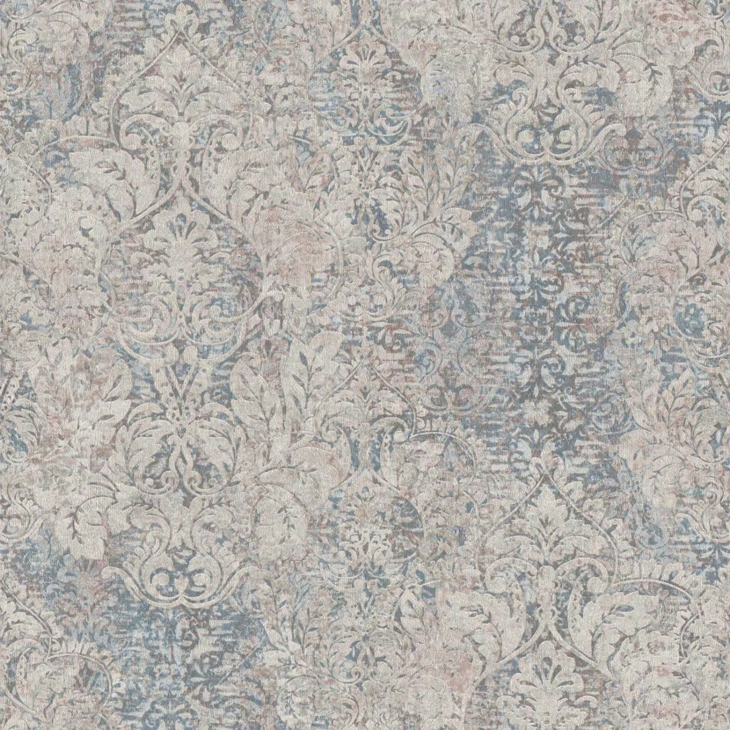 Bricoflor Vintage Vliestapete Beige Grau Romantische Tapete mit Ornament im günstig online kaufen