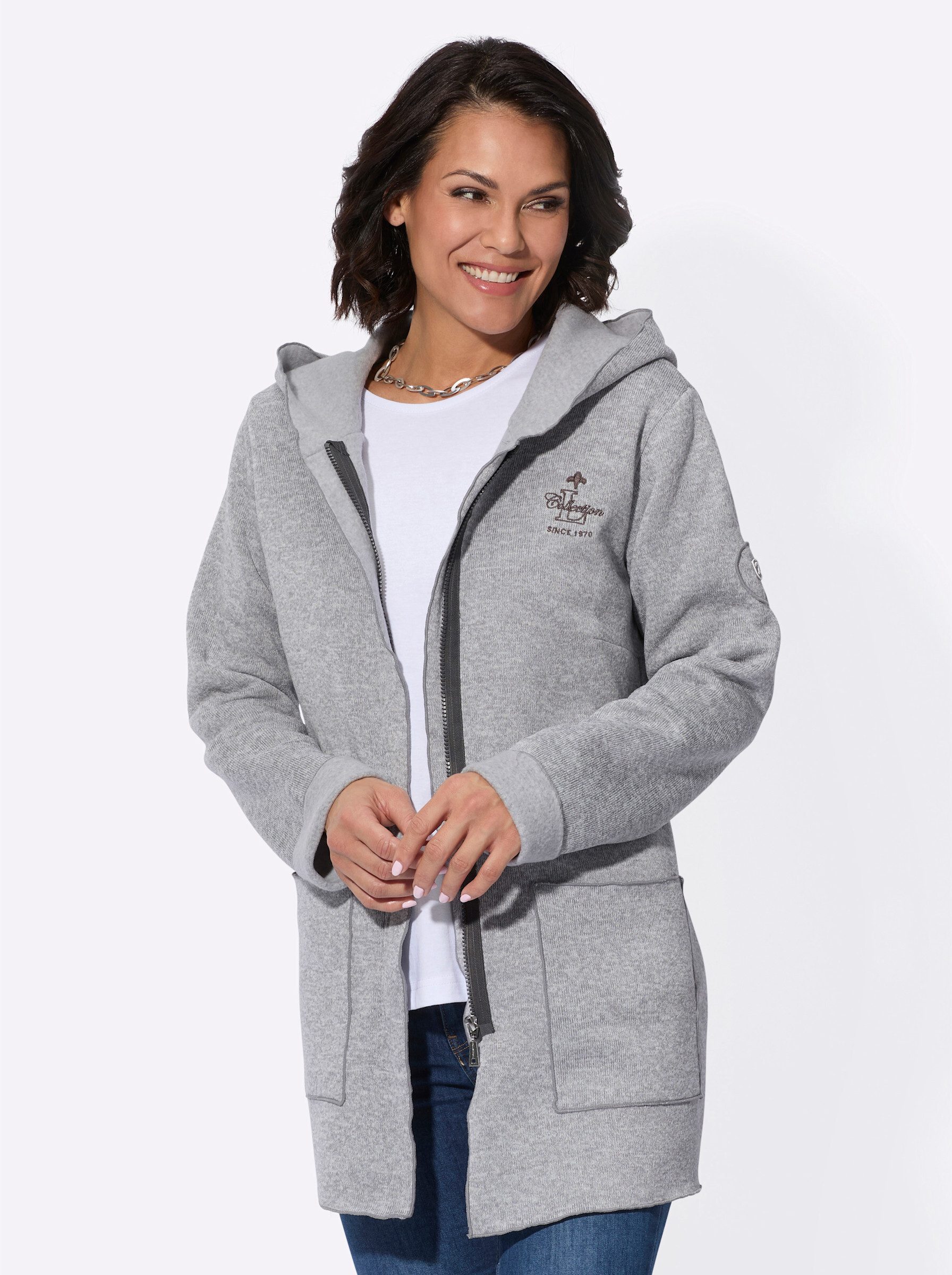 Casual Looks Strickfleecejacke günstig online kaufen