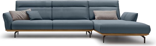 Creation BY ROLF BENZ Ecksofa »CR.460«, Sockel in Nussbaum, Winkelfüße in U günstig online kaufen