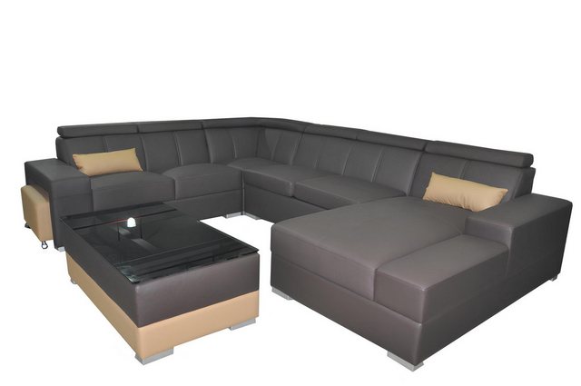 Xlmoebel Sofa Neue Ecksofa-Sitzgarnitur aus Wohnlederlandschaft, Hergestell günstig online kaufen