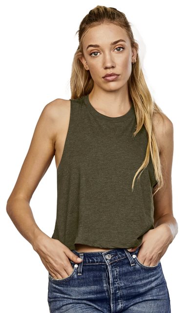 Bella + Canvas Crop-Top leichtes, bauchfreies Damen Tanktop / Cropped Tank günstig online kaufen