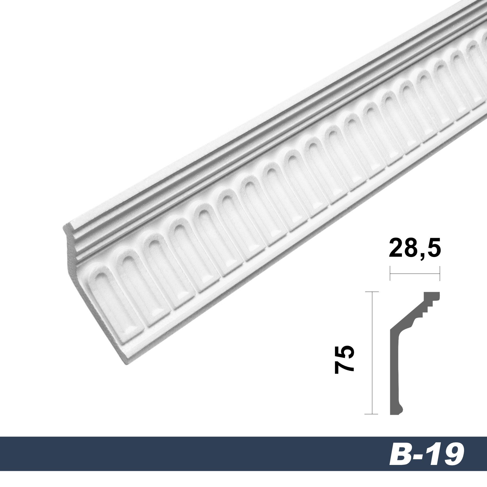 marbet design Stuckleiste B-19, 2 Meter, günstig online kaufen