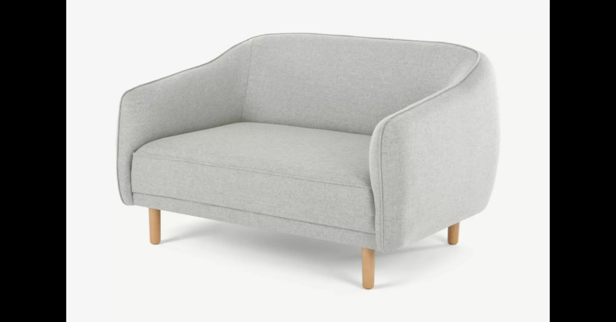 Haring 2-Sitzer Sofa, Silbergrau - MADE.com günstig online kaufen
