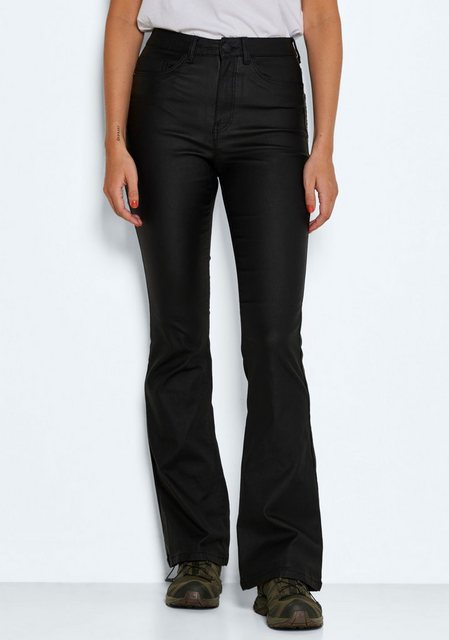 Noisy may Lederimitathose NMSALLIE HW FLARE COATED PANTS NOOS günstig online kaufen