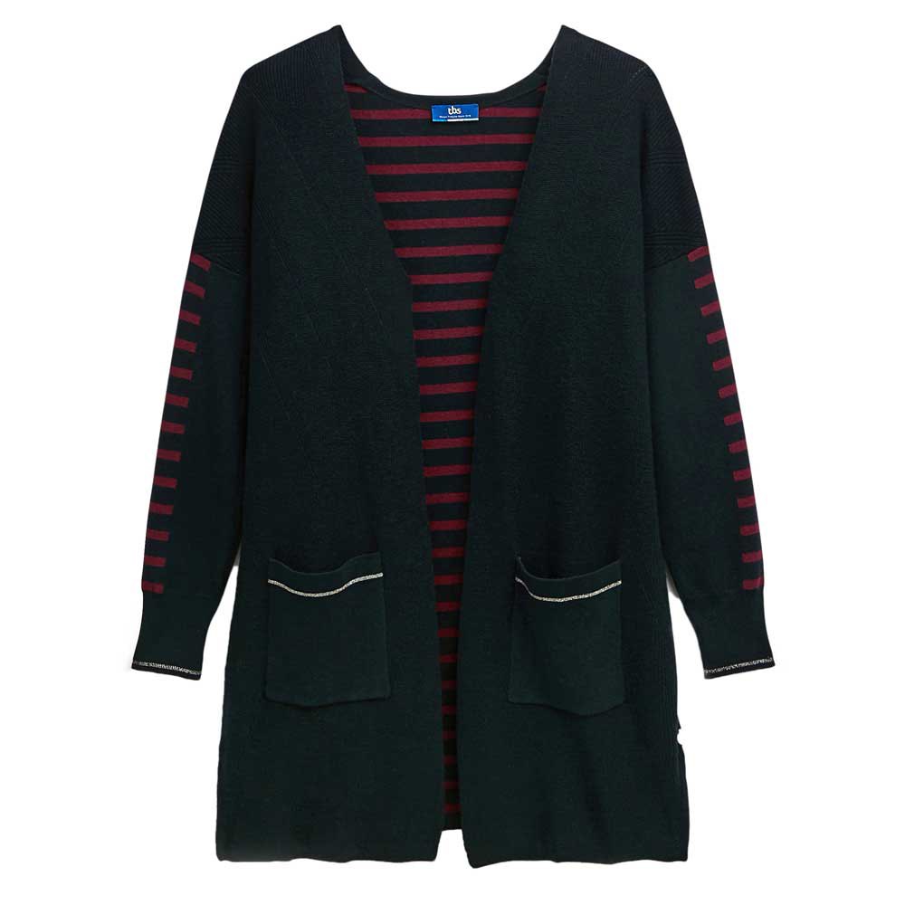 Tbs Bettygil Lange Strickjacke L Navy günstig online kaufen