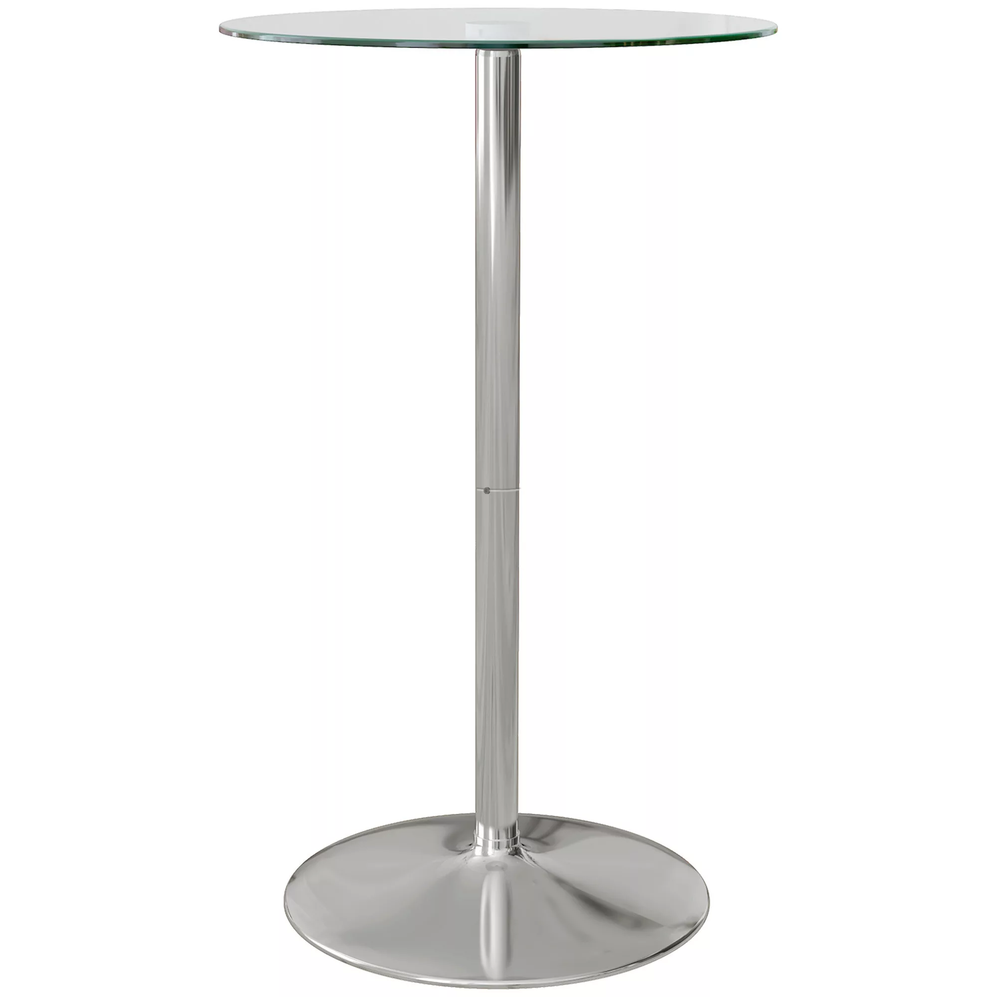 HOMCOM Bartisch Küche runder Stehtisch mit gehärteter Glasplatte 60x60x102c günstig online kaufen