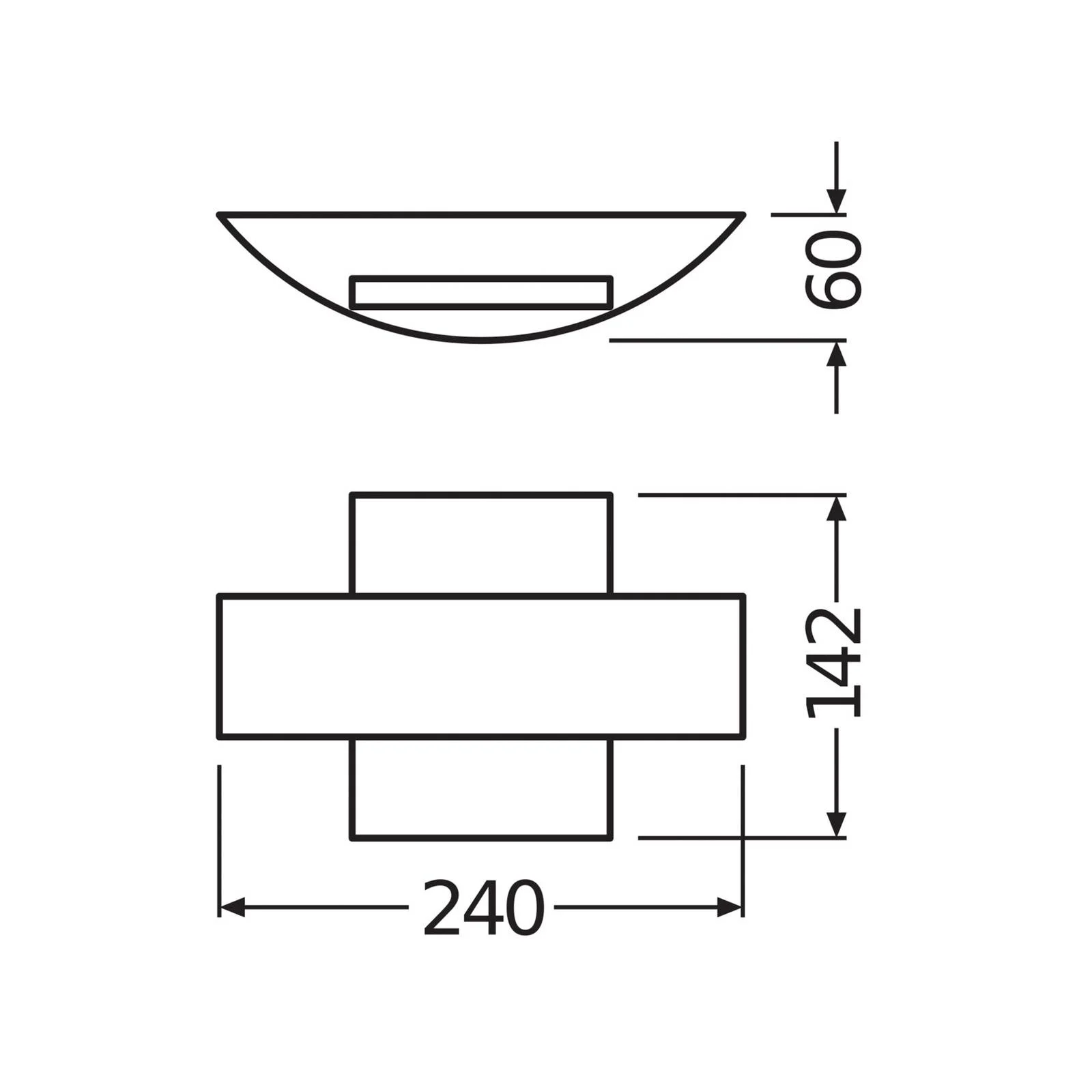 OSRAM LED-Außenwandlampe ENDURA STYLE SHIELD dunkelgrau IP44 günstig online kaufen