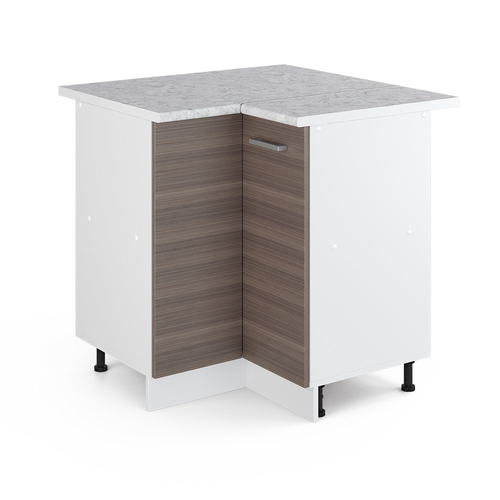 Vicco Eckunterschrank R-Line, Edelgrau/Weiß, 75.6 cm, günstig online kaufen