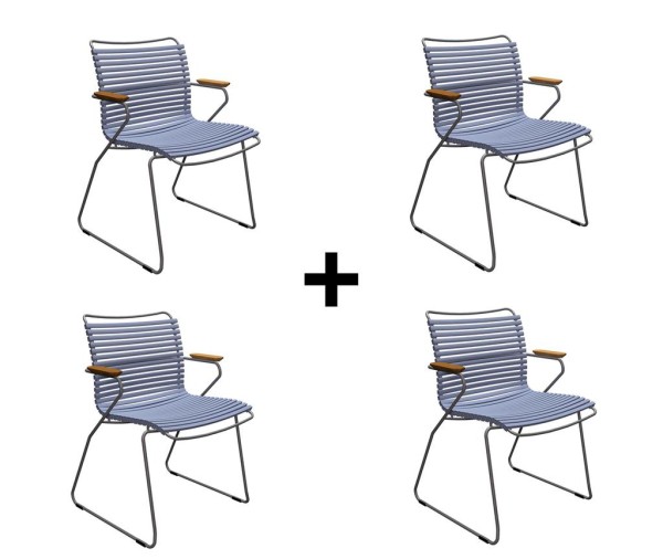 Sparset 4 tlg. Stuhl Click taubenblau günstig online kaufen