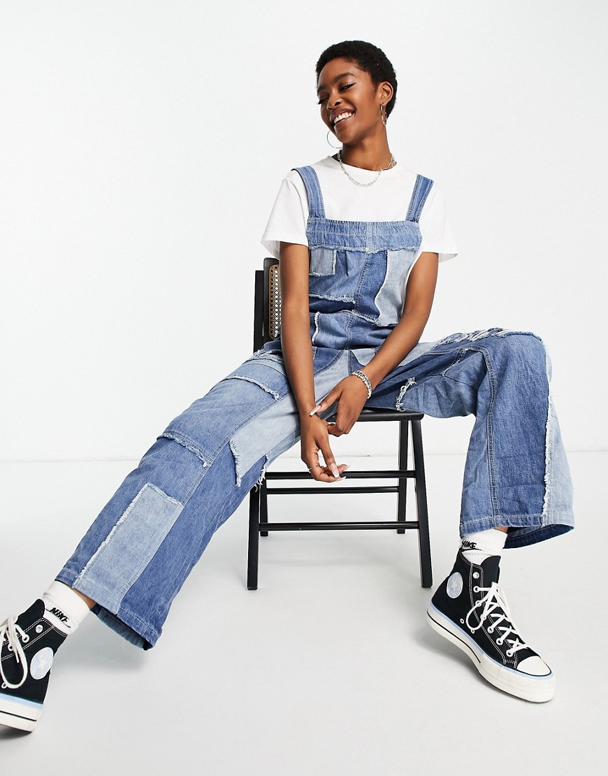 Free People – Fern – Locker geschnittener Jeans-Overall in Blau günstig online kaufen