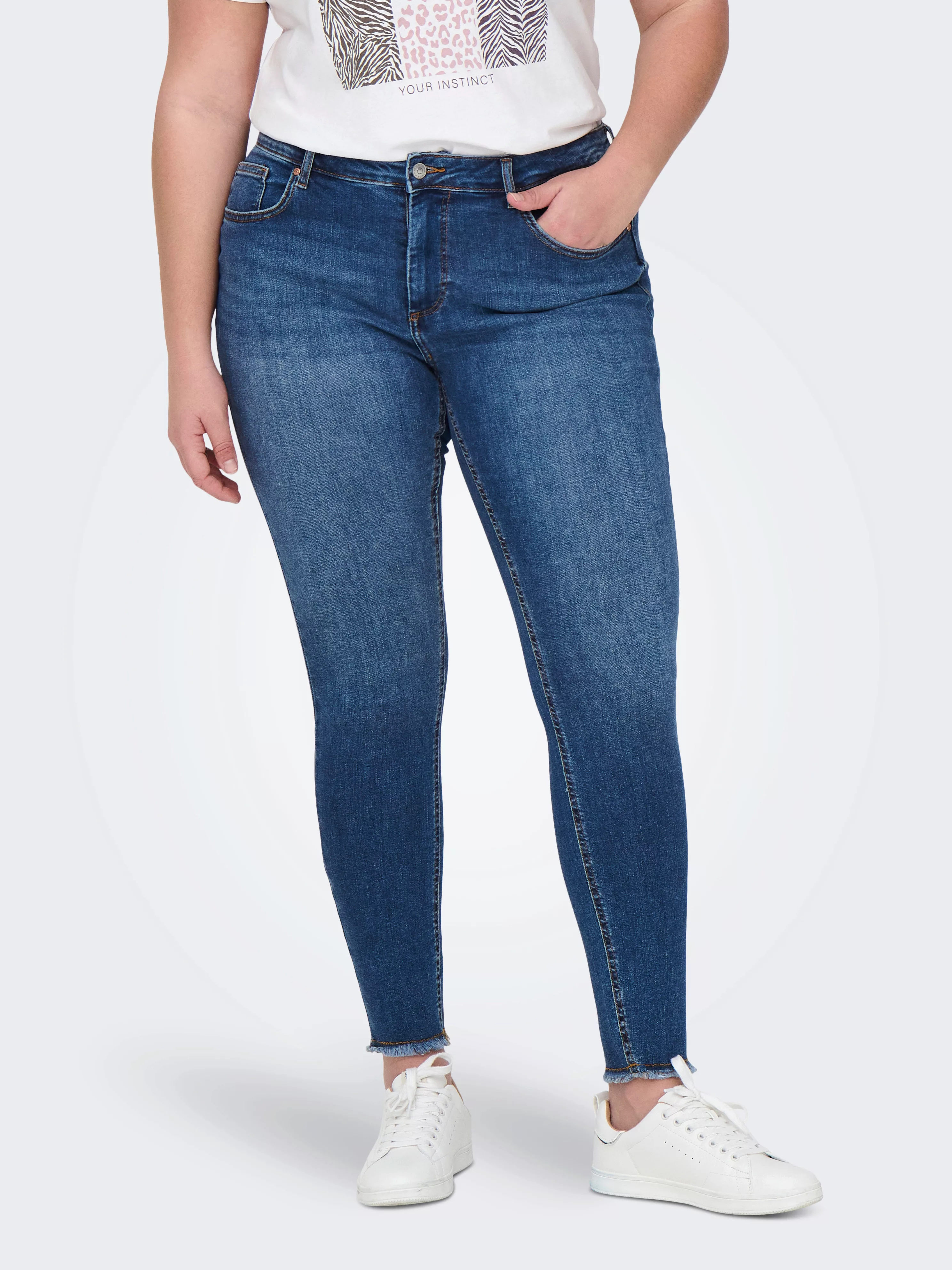 ONLY CARMAKOMA Skinny-fit-Jeans "CARWILLY REG SK ANK RW DNM TAI263 NOOS" günstig online kaufen