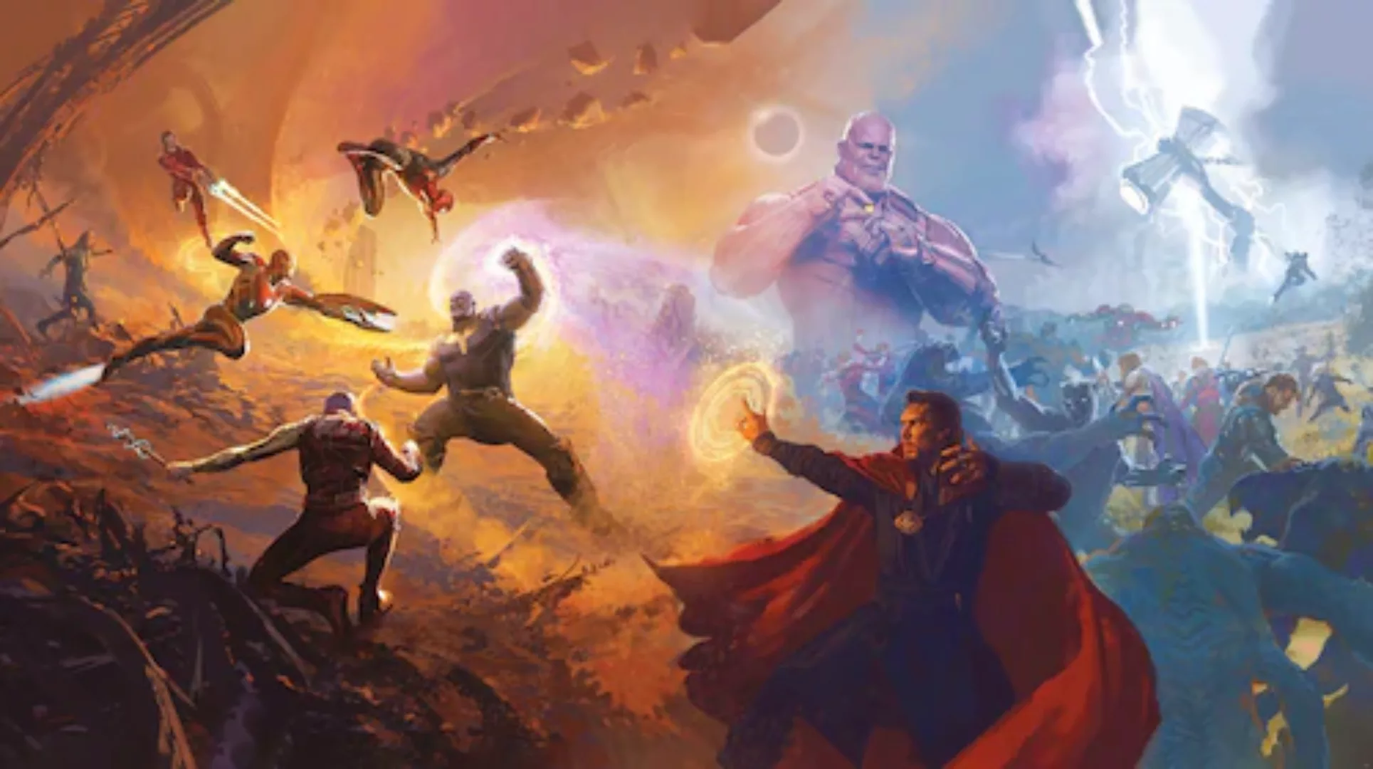 Komar Vliestapete »Avengers Epic Battles Two Worlds«, 500x280 cm (Breite x günstig online kaufen