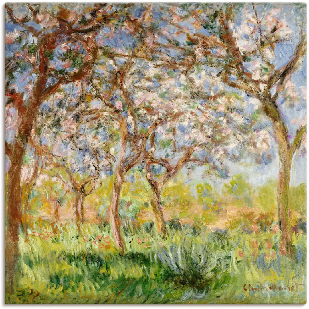 Artland Wandbild »Frühling in Giverny.«, Wiesen & Bäume, (1 St.), als Leinw günstig online kaufen