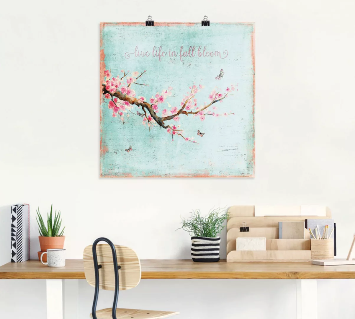 Artland Wandbild "Kirschblüte", Blumen, (1 St.), als Alubild, Outdoorbild, günstig online kaufen