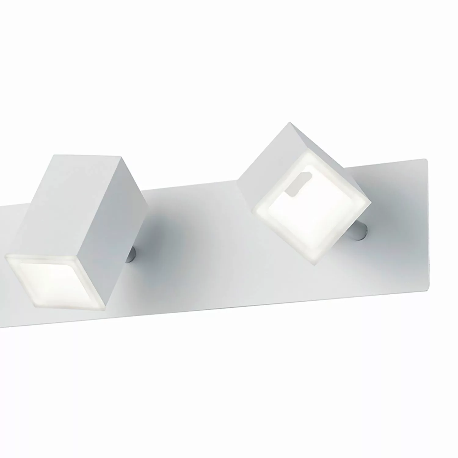 home24 Trio LED-Strahler Lagos Eisen Weiß 45x9x16 cm (BxHxT) Dimmbar 3-flam günstig online kaufen