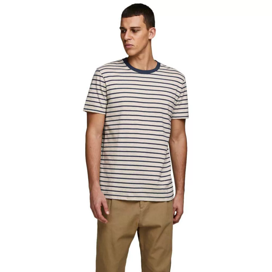 Jack & Jones Striped Crew Neck Slim Fit Melange Kurzärmeliges T-shirt XL Wh günstig online kaufen