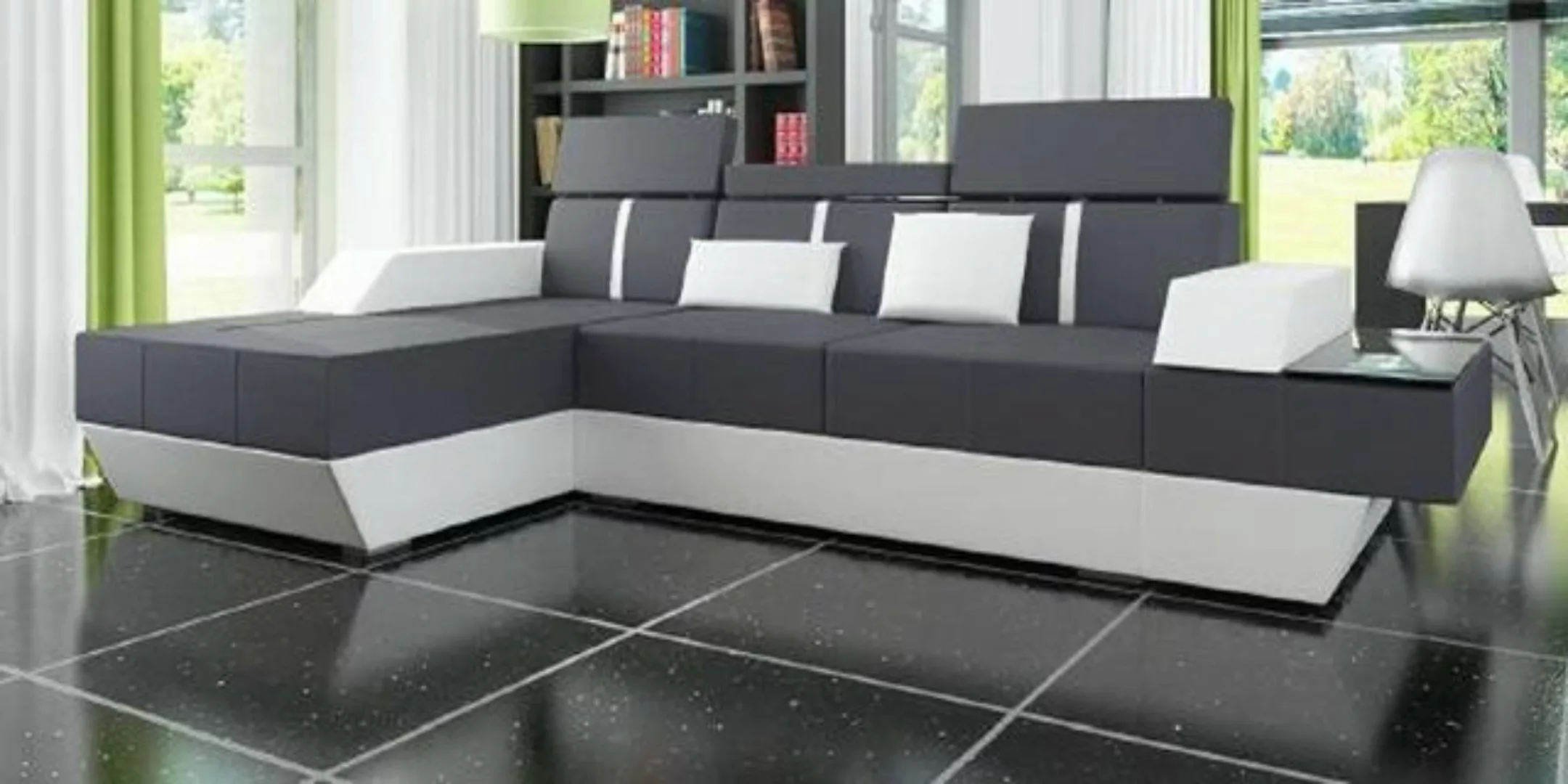 JVmoebel Ecksofa Ledersofa Wohnlandschaft Couch Sofa Ecksofa USB Leder Pols günstig online kaufen