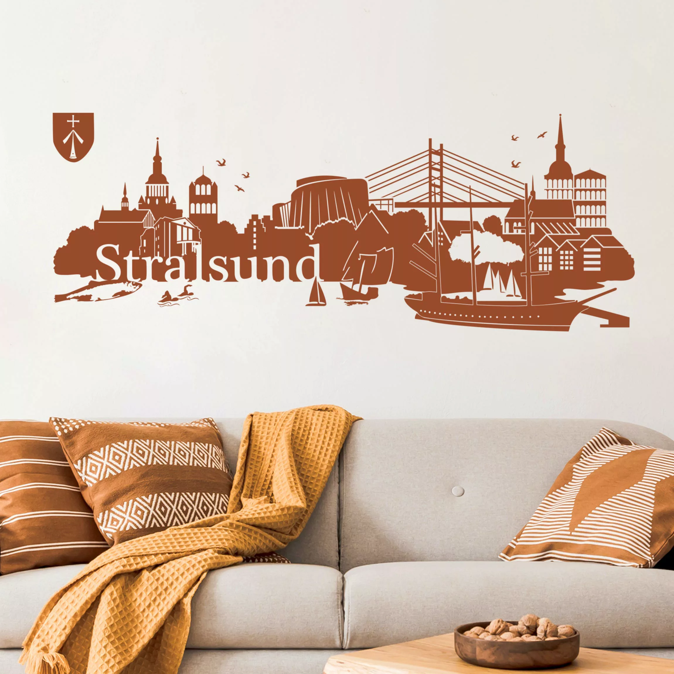 Wandtattoo Architektur & Skyline Skyline Stralsund günstig online kaufen