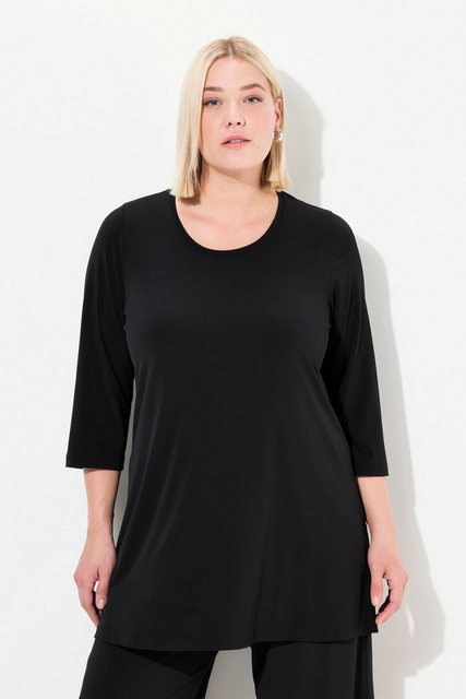 Ulla Popken Longshirt Longshirt A-Linie Rundhalsausschnitt günstig online kaufen