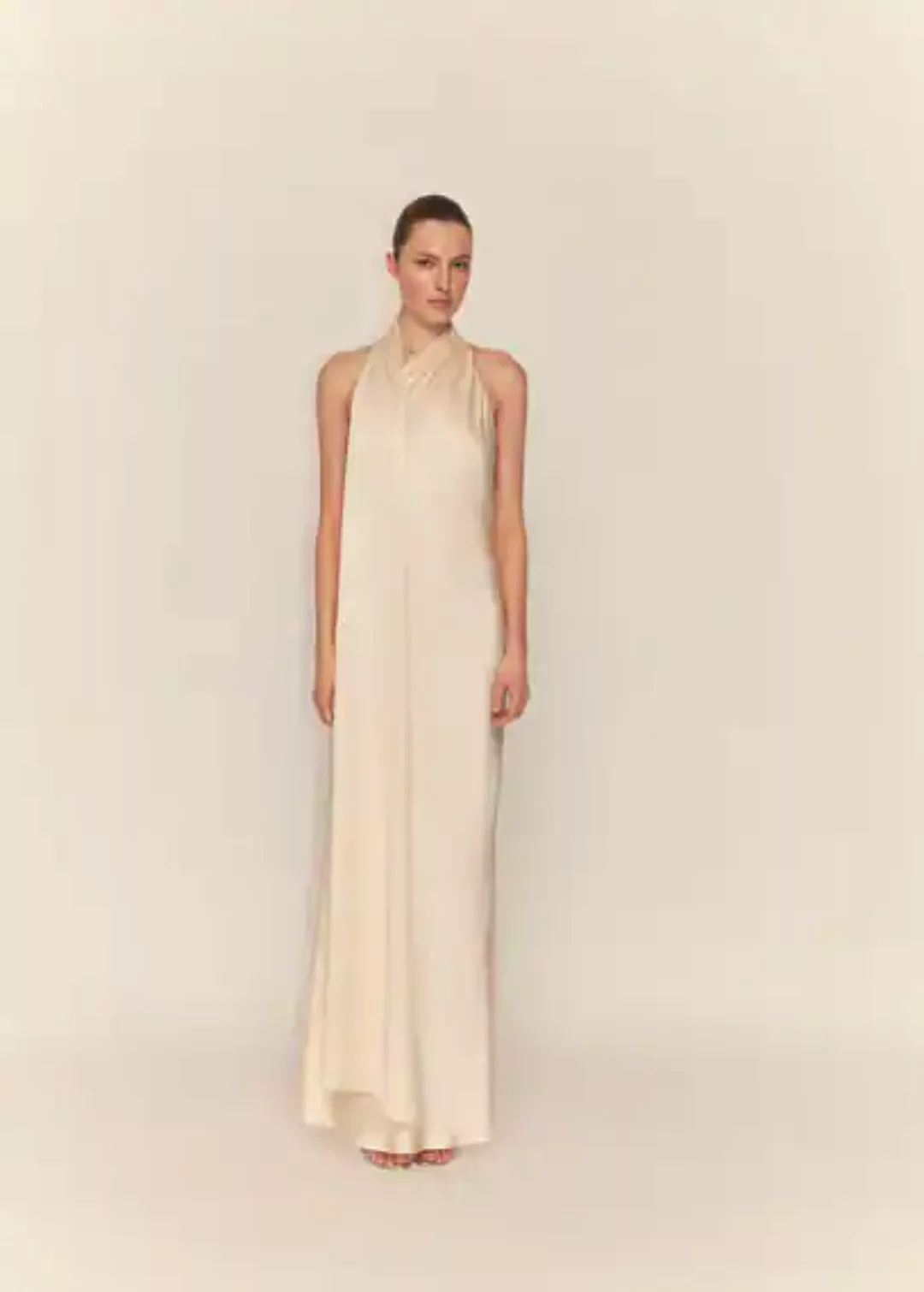 Asymmetrisches Kleid mit Schleife am Hals günstig online kaufen