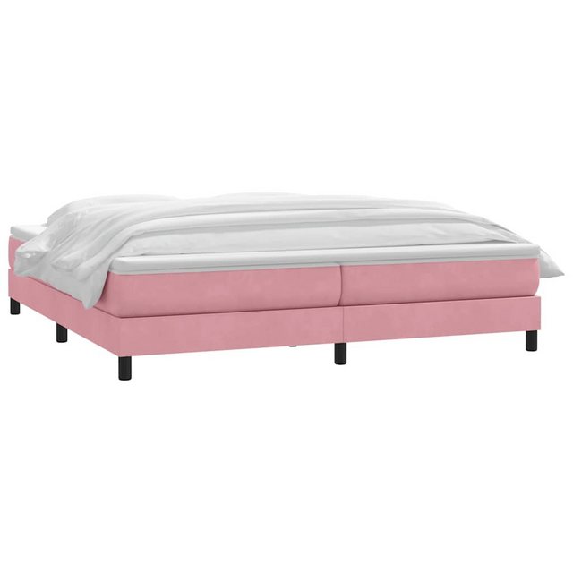 vidaXL Bett Boxspringbett mit Matratze Rosa 200x220 cm Samt günstig online kaufen