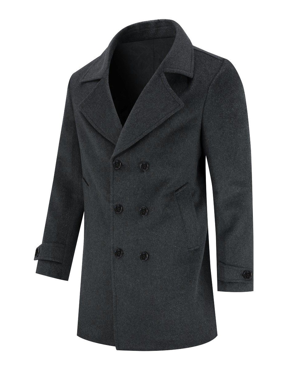 Allthemen Wollmantel Herren Wintermantel Mittellang Zweireihig günstig online kaufen