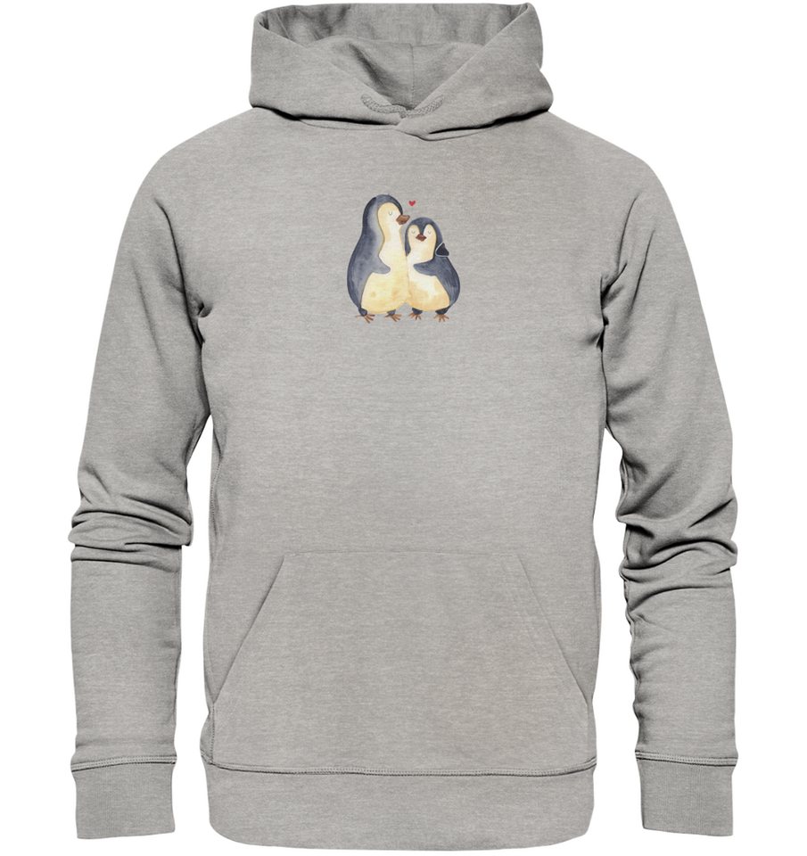 Mr. & Mrs. Panda Hoodie Größe L Pinguin umarmen - Heather Grey - Geschenk, günstig online kaufen