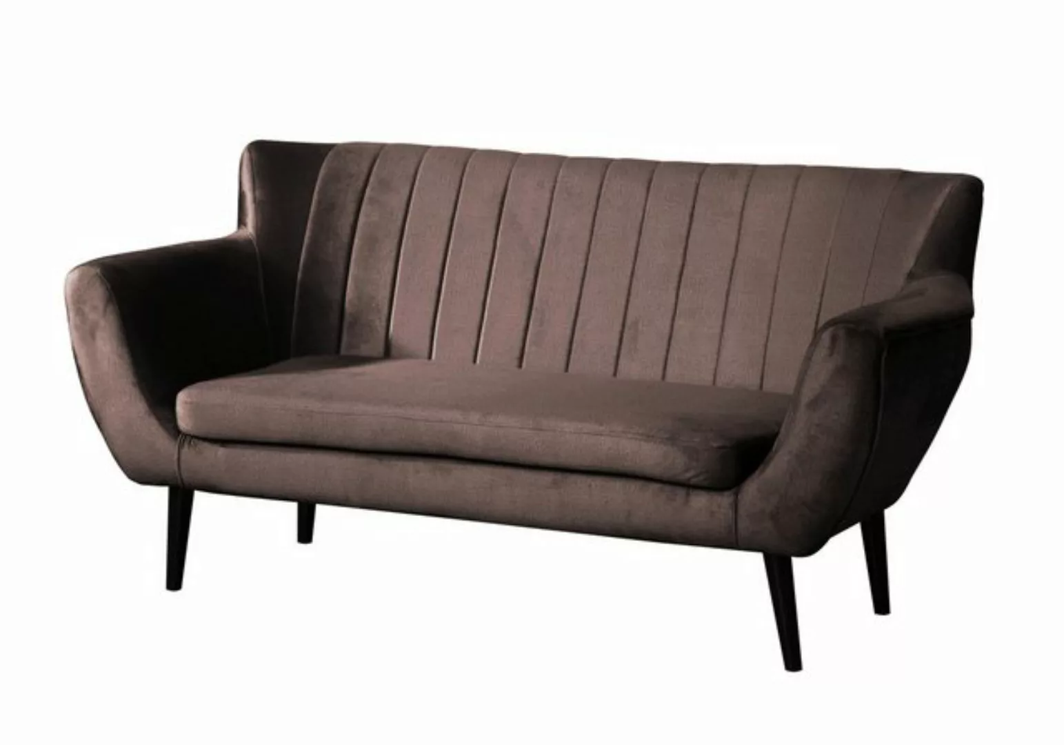 Compleo 2-Sitzer Sofa mit hohen Beinen, Velours-Sofa TULIO, Breite: 160, Ko günstig online kaufen