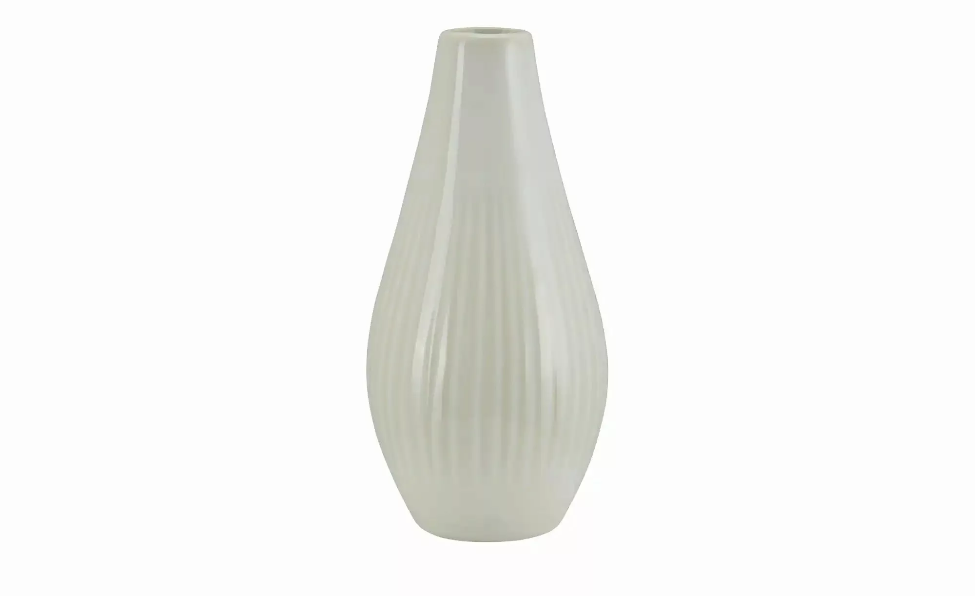 HOME STORY Vase   ¦ weiß ¦ Porzellan ¦ Maße (cm): H: 14,5  Ø: 7 Accessoires günstig online kaufen