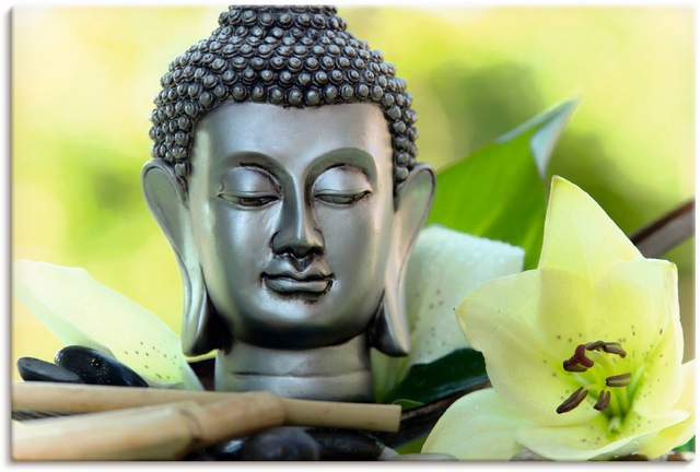 Artland Wandbild »Entspannung und Ruhe mit Buddha«, Buddhismus, (1 St.), al günstig online kaufen