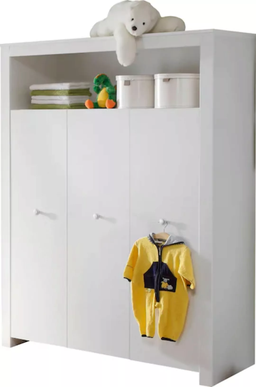 trendteam Kleiderschrank Olivia (3-türig, 130 x 186 cm, Schrank weiß matt) günstig online kaufen