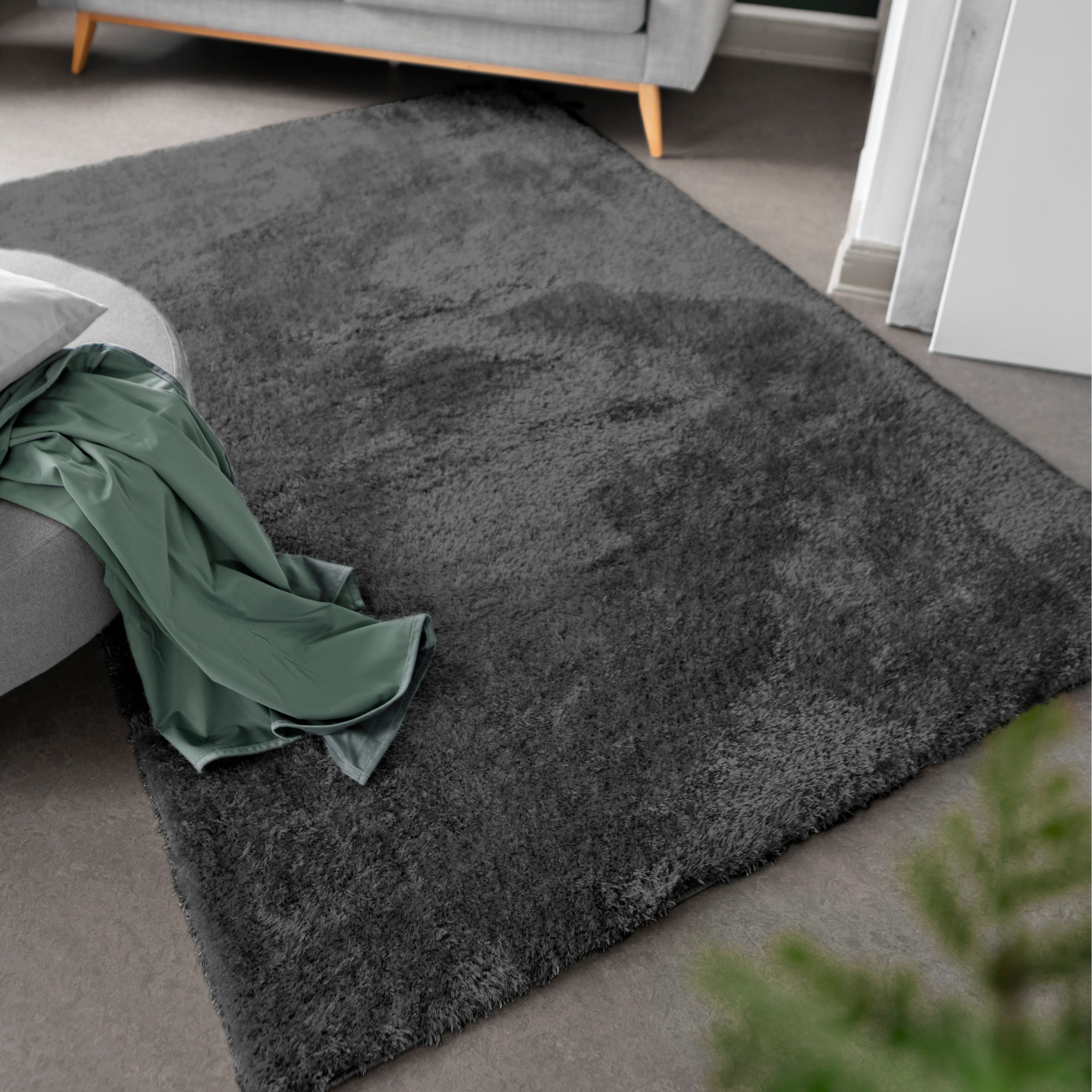 LUXOR living Hochflor-Teppich »Gela«, rechteckig, 45 mm Höhe, Uni Farben, w günstig online kaufen