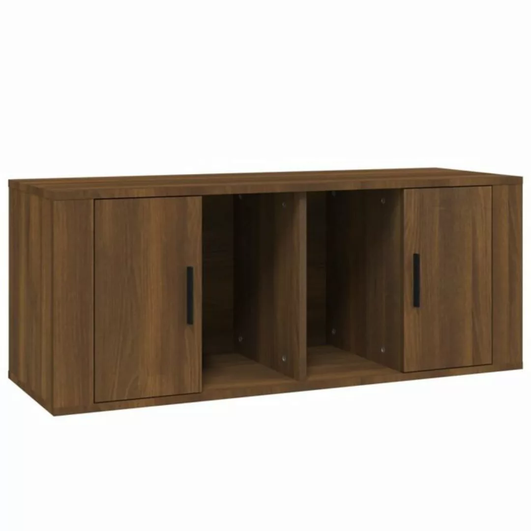 furnicato TV-Schrank Braun Eichen-Optik 100x35x40 cm Holzwerkstoff günstig online kaufen