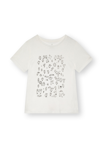Damen Print T-shirt Penguins Aus Biobaumwolle günstig online kaufen
