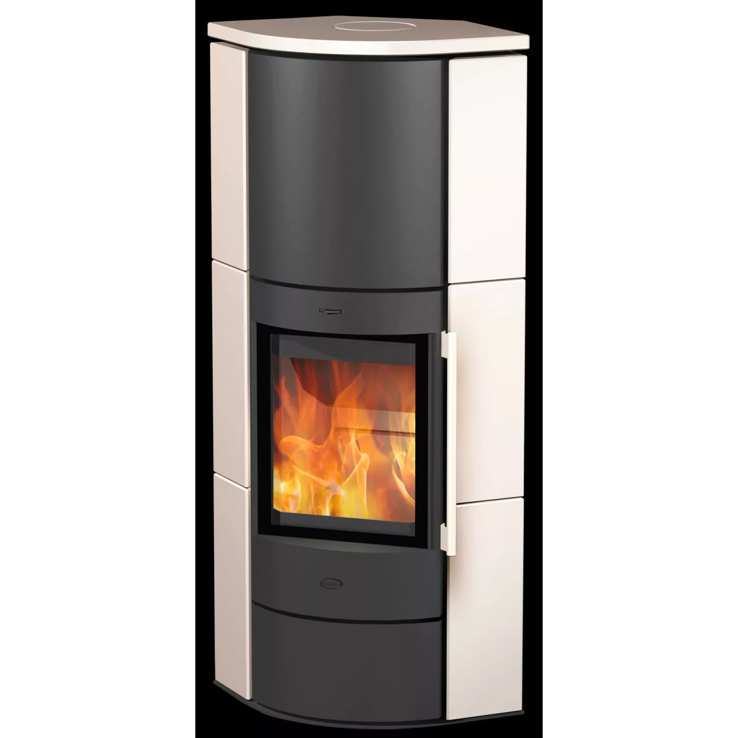 Fireplace Kaminofen Keramik Schwarz 6 kW günstig online kaufen