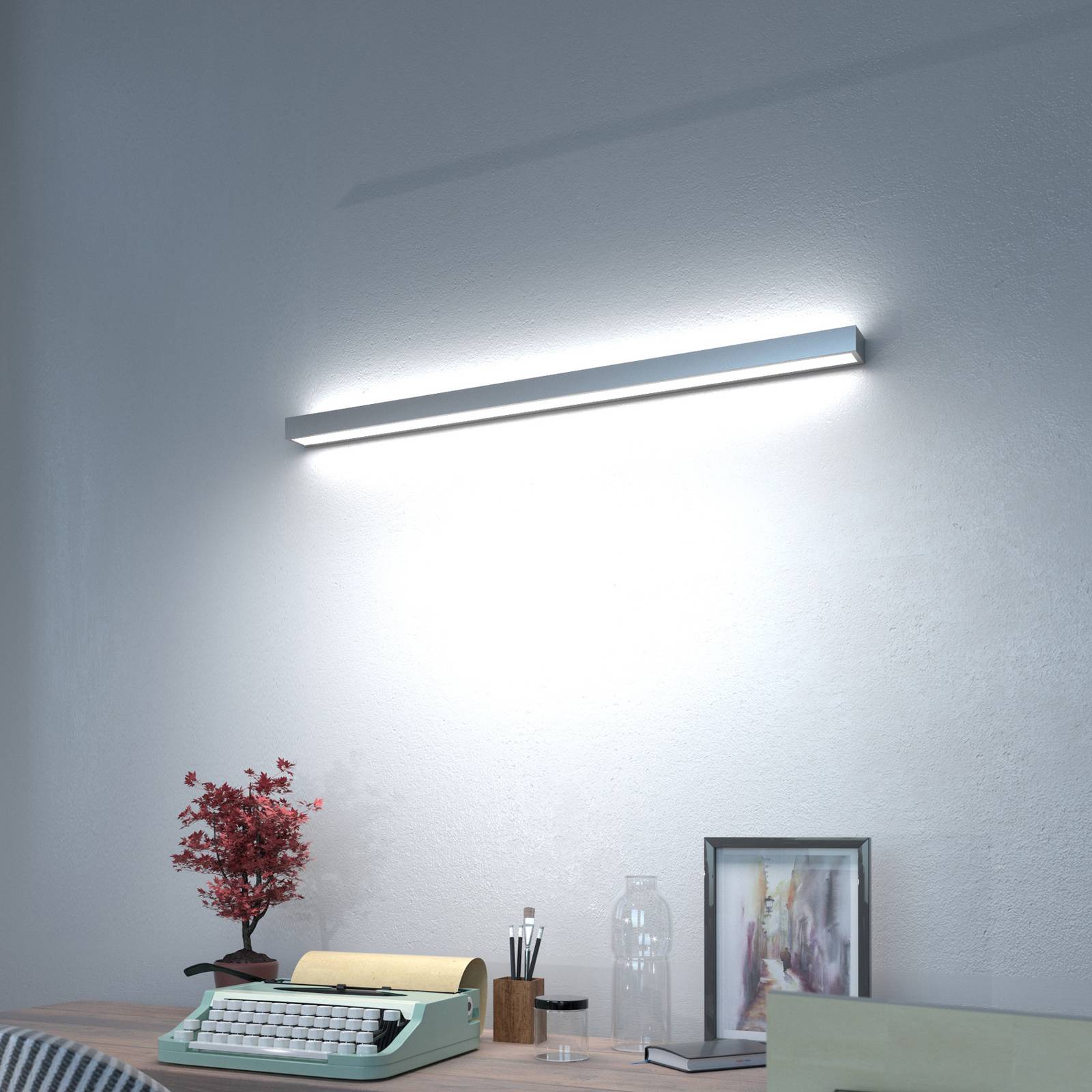 LED-Wandleuchte Mera, Breite 80 cm, alu, 4.000K günstig online kaufen