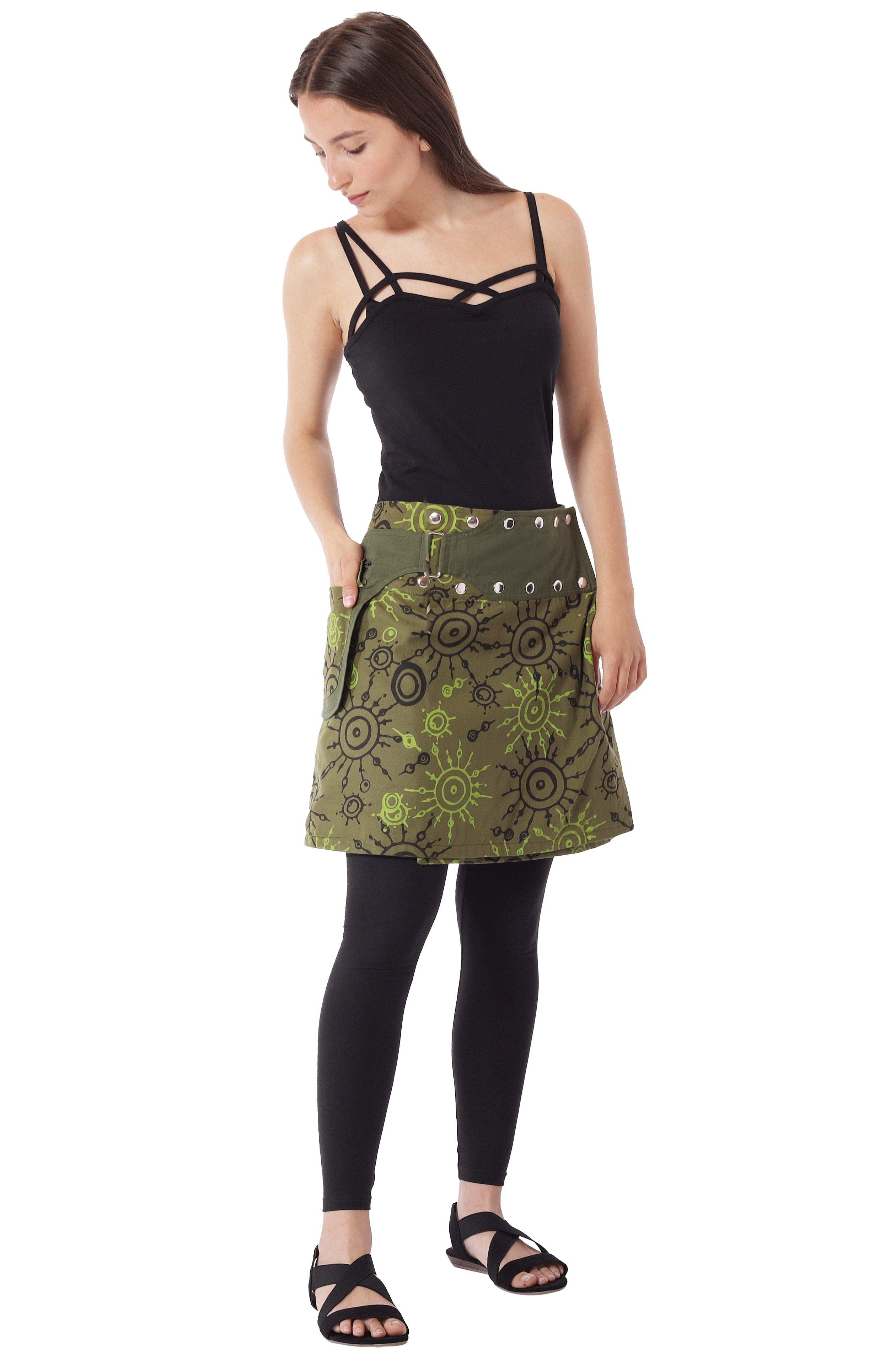 PUREWONDER Wickelrock Damen Rock mit auffälligem günstig online kaufen