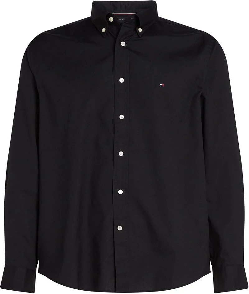 Tommy Hilfiger Poplin Hemd Flex Schwarz - Größe M günstig online kaufen