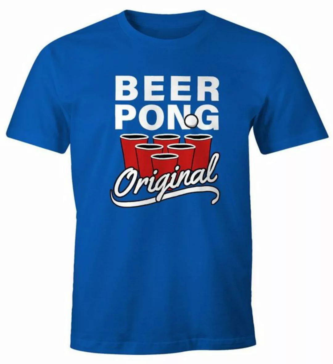 MoonWorks Print-Shirt Herren T-Shirt Beer Pong Original Bier Fun-Shirt mit günstig online kaufen