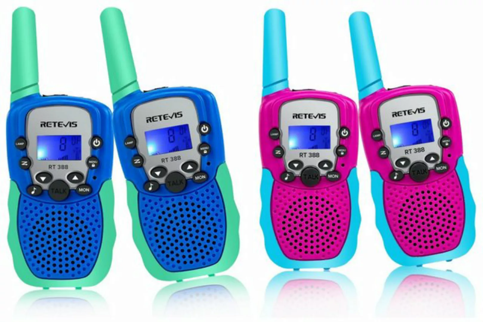 Retevis Walkie Talkie Kinder RT388 Funkgeräte PMR446,VOX,10 Ruftöne, LCD Di günstig online kaufen