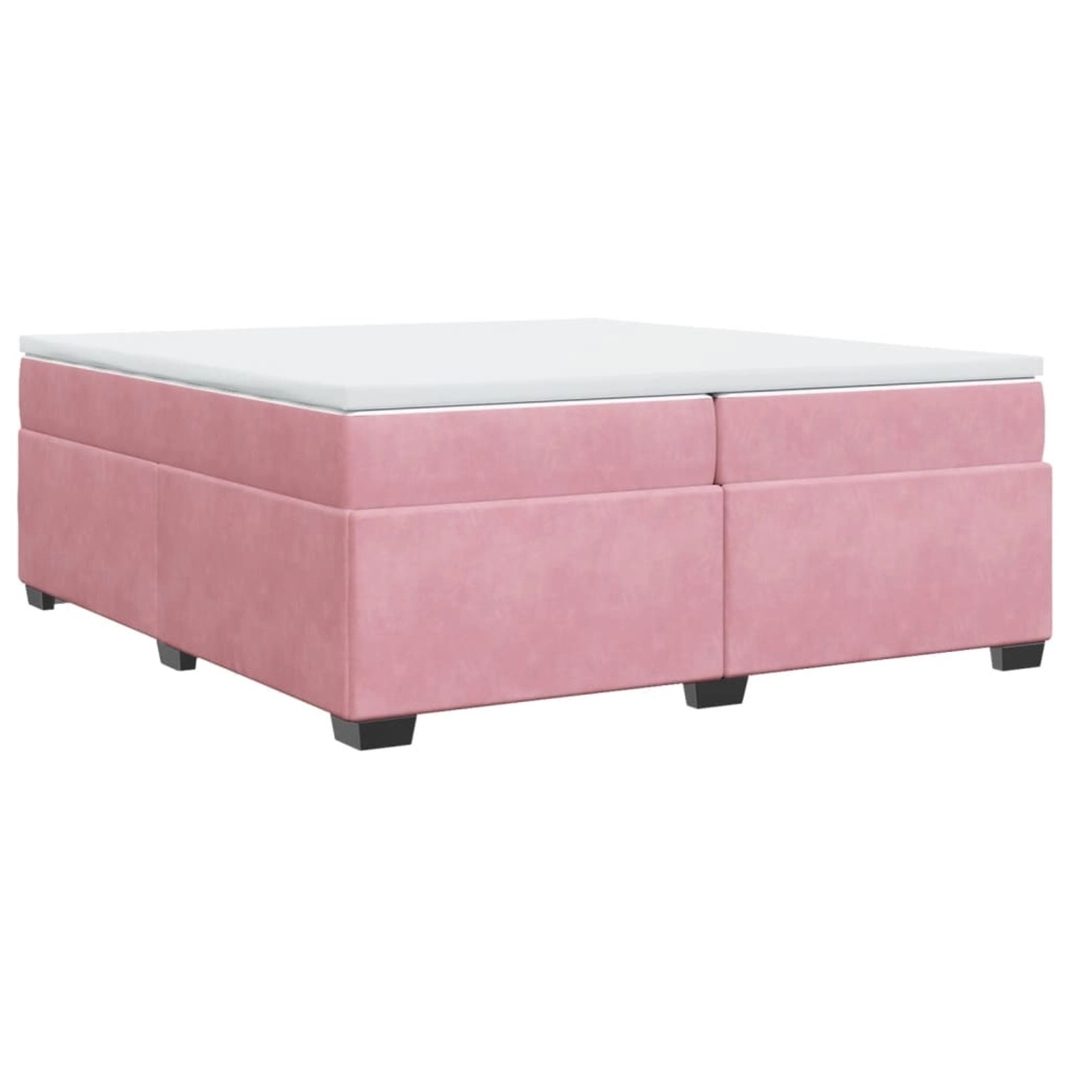 vidaXL Boxspringbett mit Matratze Rosa 200x200 cm Samt2099259 günstig online kaufen