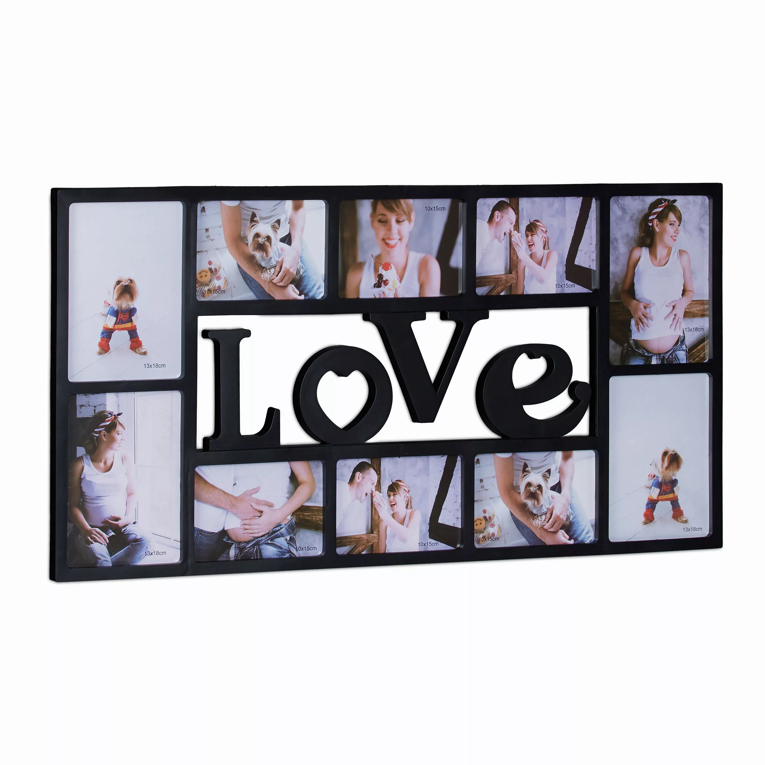relaxdays Collagerahmen Bilderrahmen LOVE für 10 günstig online kaufen