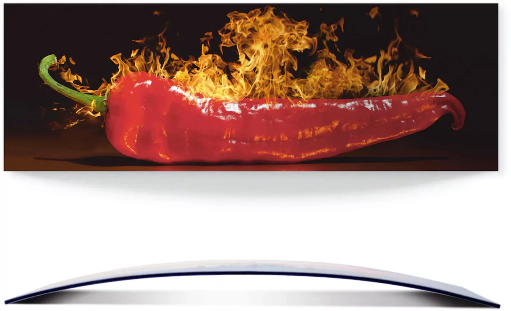 Artland Wandbild »Roter scharfer Chilipfeffer«, Lebensmittel, (1 St.) günstig online kaufen