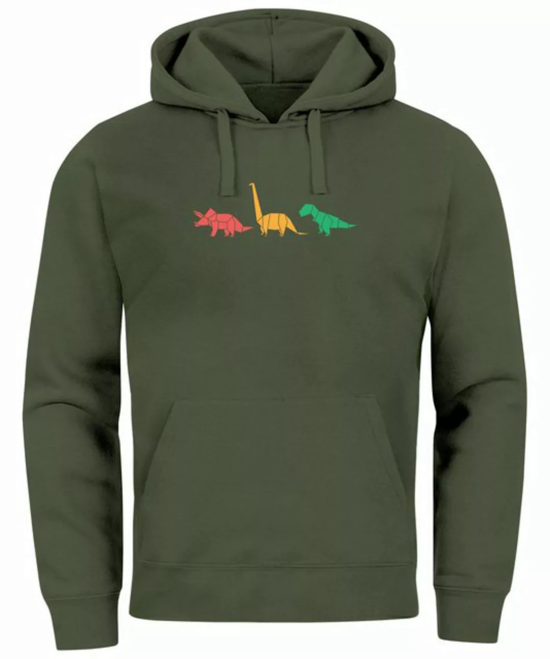 Neverless Hoodie Hoodie Herren Dinosaurier Aufdruck Polygon Tiere Geometric günstig online kaufen