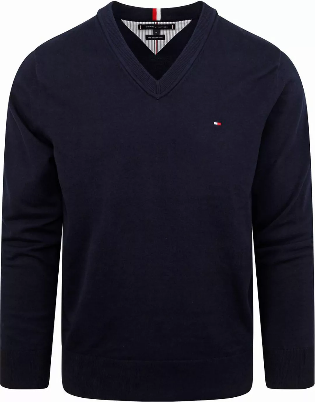 Tommy Hilfiger Pullover V-Ausschnitt Navy - Größe XXL günstig online kaufen